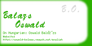 balazs oswald business card